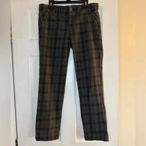 Pilcro and the Letterpress Women’s Green Plaid Pants
